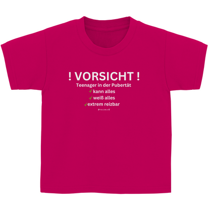 Kinder Basic T-Shirt " Vorsicht Teenager"