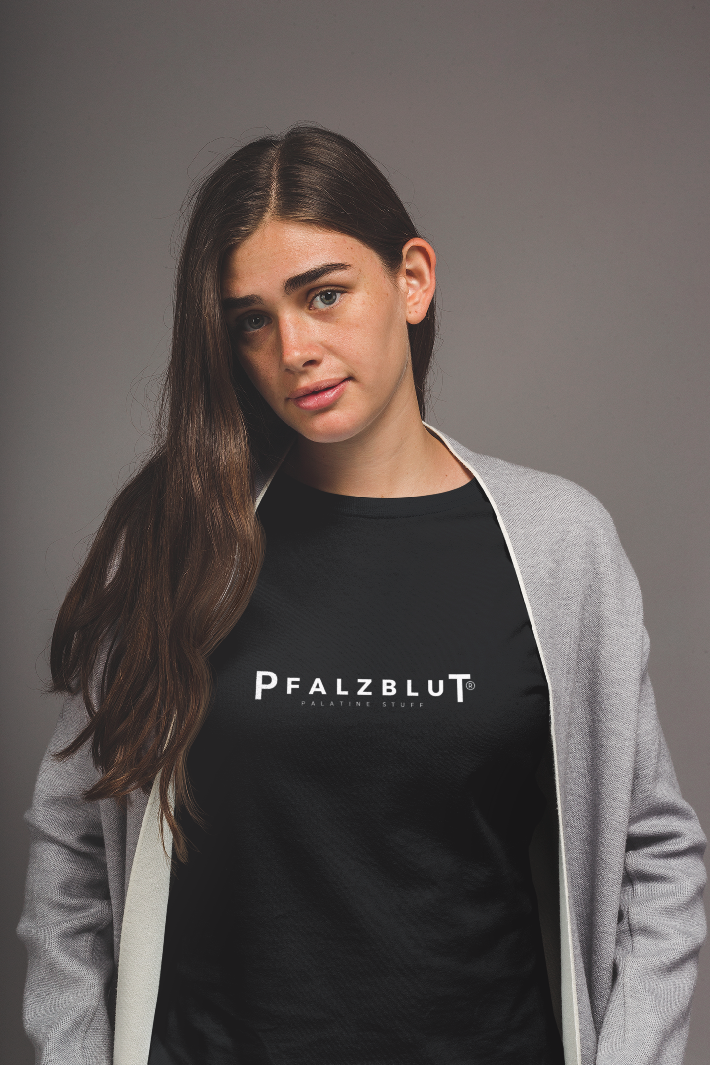 Damen T-Shirt Pfalzblut Logo Weiss
