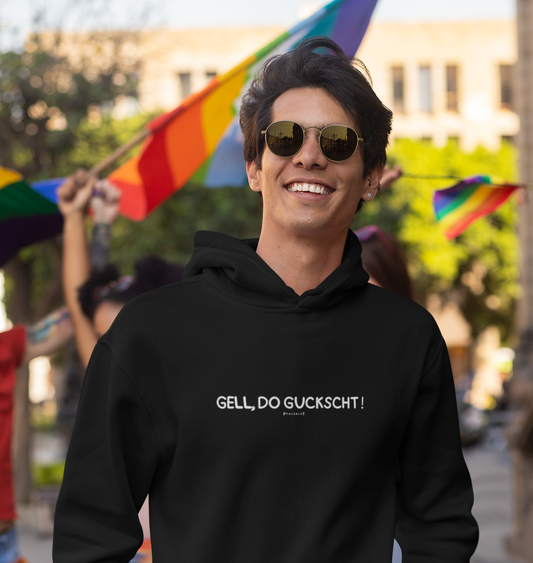 Herren Hoodie "Gell, do guckscht"