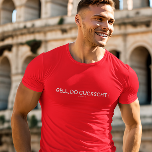 Herren T-Shirt "Gell, do guckscht"